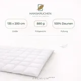 HANSKRUCHEN GmbH Hanskruchen® Daunendecke 135x200 cm extra Warm 100% Daunen waschbar Allergiker Decke atmungsaktiv Winterbettdecke weiß - Weiß