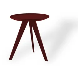 Woody Hill mit Rahmen Durchmesser 40 cm 45cm rubinrot