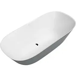 Villeroy und Boch Theano Badewanne Q175ANH7F2BCVRW 175 x 80 cm, freistehend, Schürze Colour on Demand, stone white
