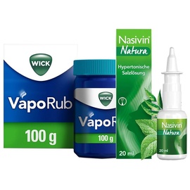 Wick Pharma Nasivin Natura Nasenspray 20 ml + Wick VapoRub Erkältungssalbe 1