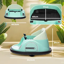 aiyaplay 12V Kinder Elektroauto Autoscooter grün (1-tlg)