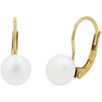 Amor Paar Ohrhänger »9166480« Made in Germany - mit Süßwasserzuchtperle, 26279504-0 gelbgoldfarben-weiß