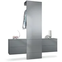 Vladon Garderobe, Graphit, Holzwerkstoff, 157x193x35 cm, Garderobe, Garderoben-Sets ,