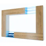 Vladon Wohnwand, Eiche, Holzwerkstoff, 262x182.5x39 cm, Wohnzimmer, Wohnwände, Wohnwand-Sets