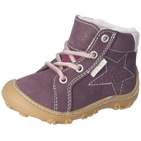 RICOSTA Baby Mädchen Lauflernschuhe Denny,Kinder Boots,WMS:Weit,CareTEX,terracare,Barfuß-Schuh,schnürschuhe,schnürer,Lammwolle,Plum (390),23 EU - 23 EU Weit