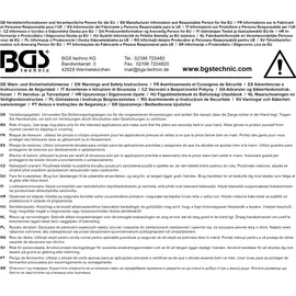 BGS Zangensatz, Sicherungsringe