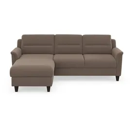 sit&more Ecksofa SIT & MORE "Farö L-Form", grau (taupe), B:234cm H:90cm T:168cm, Sofas, Ecksofa, inklusive Federkern, wahlweise mit Bettfunktion und Bettkasten