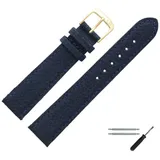 MARBURGER Uhrenarmband 20mm Textil Blau blau