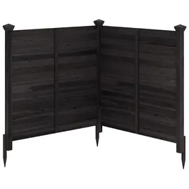 Costway Zaunpfahl 19 x 114 cm Weiß/Kunststoff
