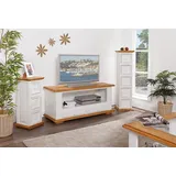 1a Direktimport Vitrine Mexico weiss / honigfarbig, Pinie weiß