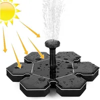 1,5-w-solar-gartenbrunnen, Solar-wasserpumpe, Solar-teichpumpe Mit Akku Und 4 Düsen, Mini-schwimmbrunnen, Ideal Für Dekorative Garten- Und Teichbrunnen