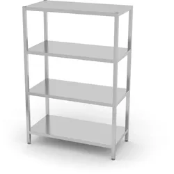 Hendi Lagerregal mit 4 Böden Kitchen Line aus Edelstahl 1000x400x1800mm