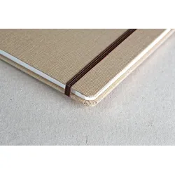Clairefontaine Reisealbum/Skizzenbuch Goldline 15x15 cm, Leineneinband, 32 Blatt 180g - Natur 96102C