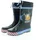 Playshoes Gummistiefel Baustelle Blau/Orange 24,5