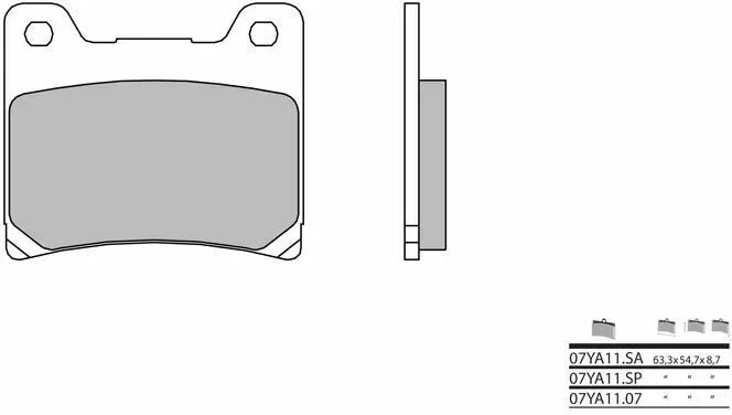 Brembo S.p.A. Rennradbremsbeläge aus Carbon-Keramik - 07YA1107