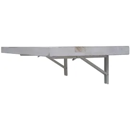 Mendler Wandtisch HWC-H48, Wandklapptisch Wandregal Tisch, klappbar Massiv-Holz ~ 120x60cm shabby weiß