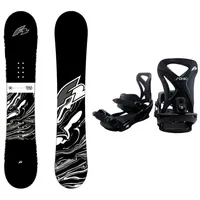 F2 Set Snowboard Blackdeck Schwarz 157mw cm + Sonic