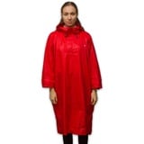 LOWLAND OUTDOOR Regenponcho - Wasserdicht (7000mm Wassersäule), Rot, M