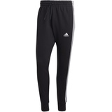 adidas Essentials French Terry Tapered Cuff 3-Streifen Hose black/white Gr. XL