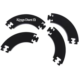 Kings Dart Dart-Set Profi Professional HD (Zahlenring Kunststoff), Schwarz