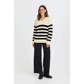 Oxmo V-Ausschnitt-Pullover Weiß S