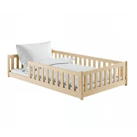 petits-meubles Bodenbett Maya 120 x 200 cm Kiefer massiv braun