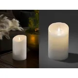 Konstsmide LED Echtwachskerze weiß 3D Flamme Ø10cm