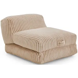 Home Affaire XXL-Sessel HOME AFFAIRE "Pia", beige (creme), B:106cm H:84cm T:125cm, Sessel, XXL-Sessel, Loungesessel in Megacord, 2 Größen, Schlaffunktion und Pouf-Funktion