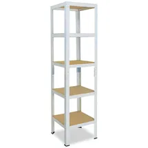 shelfplaza Schwerlastregal, Creme, Metall, Quadratisch, 60x230x60 cm, Freizeit, Heimwerken, Werkstatt, Schwerlastregale