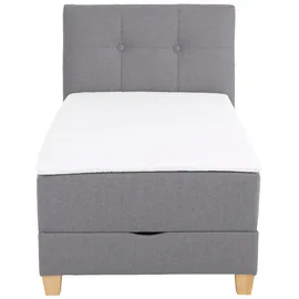 Home Affaire Boxbett HOME AFFAIRE "Lonrai", grau, B:98cm L:207cm, Komplettbetten, in H2,H3 & H4 und XXL - Überlänge 220cm wählbar, inkl. Topper
