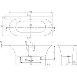 Villeroy & Boch Loop & Friends Rechteckbadewanne 75 x 170 cm (UCC170LOF2A1V01)