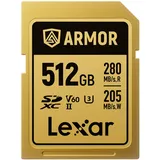 Lexar SDXC Pro Gold Series ARMOR UHS-II V60 IP68 Stainless Steel R280 512 GB