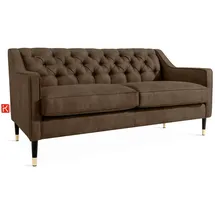 konsimo® Chesterfield Sofa 2-Sitzer Braun