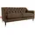 konsimo® Chesterfield Sofa 2-Sitzer Braun