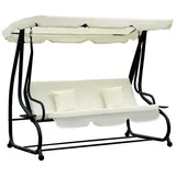 Outsunny Hollywoodschaukel creme 3-Sitzer 051CW0431