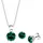 Elli Schmuckset Damen mit Kristallen Grün 925 Silber
