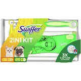 Swiffer Limited Edition Starterpack (Bodenstab+8 Tücher + 8 Trockene Bodentücher Und 1 Staubmagnet + 1 Tuch, Ideal Für Tierbesitzer