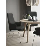 Polsterstuhl STRESSLESS "Laurel", schwarz (schwarz paloma, chrom matt), B:58cm H:105cm T:60cm, Leder PALOMA: PALOMA ist ein durchgefärbtes Semianilin-Möbelleder mit natürlicher Narbung., Stühle, High Back mit Armlehne, Größe L, mit Beinen aus Stahl in Chrom matt