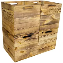 Kistenkolli Altes Land Obstkiste 4 tlg. Holz 40 x 30 x 20 cm Braun