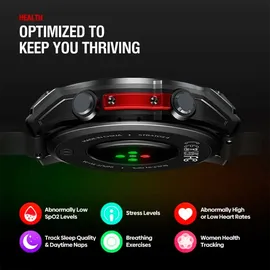 Zeblaze Stratos 4 BT One Size Kunststoffgehäuse Schwarz Sportarmband Schwarz One Size