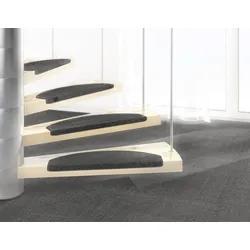 Stufenmatte DEKOWE "Mara S2", grau, B:25cm H:5mm L:65cm, Sisal, Teppiche, 100% Sisal, große Farbauswahl, selbstklebend, auch als Set 15 Stück
