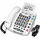 Geemarc SERENTIES Schnurgebundenes Seniorentelefon inkl. Notrufsender Beleuchtetes Display Weiss, Telefon, Weiss