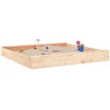 vidaXL Sandkasten mit Sitzen Quadratisch Massivholz Kiefer