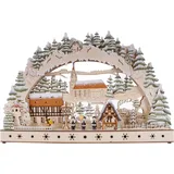 Myflair Möbel & Accessoires LED Schwibbogen Weihnachtsdeko aus Holz, mit LED Beleuchtung, Höhe ca. 39 cm