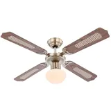 GLOBO LIGHTING Deckenventilator, Deckenventilator mit Beleuchtung Sommer Winter braun