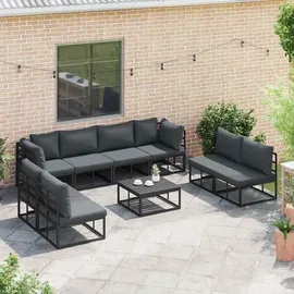 vidaXL Garten-Lounge-Set 8-tlg. schwarz