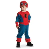 Rubie ́s Kostüm Spiderman-Kostüm für Kleinkinder aus Fleece Faschingskostüm blau-rot blau