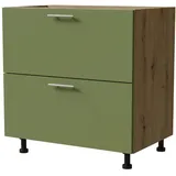 Feldmann-Wohnen Schubladenschrank Brerra 80 x 50 x 82 cm Grün