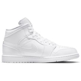 Nike Air Jordan 1 Mid Herren white/white/white 44,5