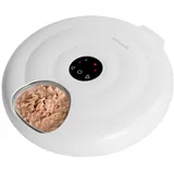 peluvio Nube Futterautomat Katze Nassfutter, Mit Kuehlung, Wi-Fi Smart App Und Manuelle Steuerung, 6 Kammern Zu 150 ml, 4000 mAh Akku, Edelstahlschale, Anti-Jam, Panelsperre